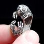 Silver Sloth Ring, Sterling Silver Ring, Animal Ring, Adjustable Ring