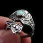 Silver Spoon Ring With Opal, Opal Ring, Spoon Ring, Opal Spoon Ring, White Opal