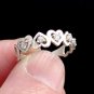 Silver Heart Ring with Zircon, Silver Ring, Heart Silver Ring, Heart Shaped Ring