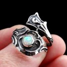 Opal Ring, Spoon Ring, Silver Ring, Sterling Silver Ring, White Opal, Unique