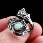 Opal Ring, Spoon Ring, Silver Ring, Sterling Silver Ring, White Opal, Unique