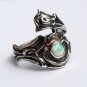 Opal Ring, Spoon Ring, Silver Ring, Sterling Silver Ring, White Opal, Unique
