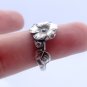 Silver Spoon Ring Hollyhock Sterling Silver Reed & Barton Harlequin Floral Ring