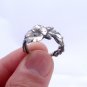 Silver Spoon Ring Hollyhock Sterling Silver Reed & Barton Harlequin Floral Ring