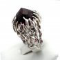 Flame Ring, Silver Rings, Ring With Stone, Fire Ring Silver, Sterling Silver
