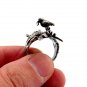 Branch Ring, Sterling Silver Branch Ring, Ring Tree, Bird Branch, Silver Bird