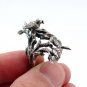 Branch Ring, Sterling Silver Branch Ring, Ring Tree, Bird Branch, Silver Bird
