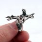 Branch Ring, Sterling Silver Branch Ring, Ring Tree, Bird Branch, Silver Bird