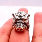 Boar ring, Wild Boar Ring, Pig Ring, Sterling Silver Ring, Animal Ring, Silver