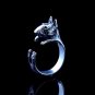 Bull Terrier Ring, Sterling Silver Ring, Cute Animal Ring, Handmade Dog Jewelry