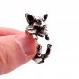 Corgi Ring, Lovely Welsh Corgi Ring, Dog Ring, Animal Wrap Ring, Silver Rings