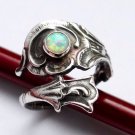 Opal Ring In Sterling Silver, Silver Spoon Ring, Cute Ring, Silver Opal Ring