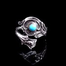 Spoon Ring With Turquoise, Sterling Silver Ring, Turquoise Ring, Ring Silver