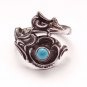 Spoon Ring With Turquoise, Sterling Silver Ring, Turquoise Ring, Ring Silver