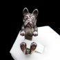 Boston Terrier Ring, Sterling Silver Ring Cute Animal Ring, Handmade Dog Jewelry