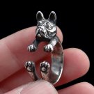 French Bulldog Ring, Sterling Silver Ring Cute Animal Ring, Handmade Dog Jewelry
