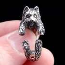 Sterling Silver Ring, Yorkshire Terrier Ring, Dog Ring, Adjustable Ring, Dog