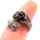Rose Ring, Rose Ring Silver, Sterling Silver Ring Flower Ring, Unique Spoon Ring
