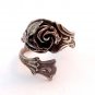 Rose Ring, Rose Ring Silver, Sterling Silver Ring Flower Ring, Unique Spoon Ring