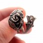 Rose Ring, Rose Ring Silver, Sterling Silver Ring Flower Ring, Unique Spoon Ring
