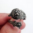 Lion Ring, Sterling Silver Ring, Spoon Ring, Power Ring, Anneau De Lion, Anello
