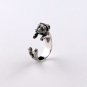 Sterling Silver Ring, Rottweiler Ring, Dog Wrap Ring, Animal Jewelry, Dog Ring