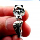 Pomeranian Ring, Pomeranian Jewelry, Sterling Silver Ring, Dog Ring, Adjustable