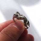 Erotic nude girl sterling silver ring, Adult naked lady ring, Nude woman ring