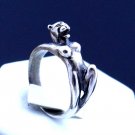 Erotic nude lioness sterling silver ring, Adult Naked Panther ring, Jaguar Ring