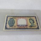 1953 Malaya & British Borneo Queen Elisabeth 1 Dollar Banknote