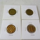 Germany Pre-Euro Coin Waffled Cancelled Die Set of 4 Coins