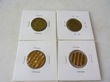 Germany Pre-Euro Coin Waffled Cancelled Die Set of 4 Coins