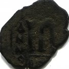 Arab-Byantine. Islamic 661-697AD Fals Bronze Follis imitate CONSTANS 24MM Partial Cleaned