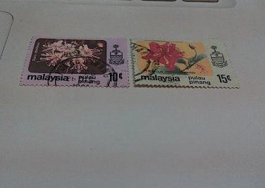 Malaysia Old Definitive Stamp 1979 Flora & Fauna 2V State of Penang