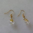Handmade Dangled Earring with Clear Bead 8mm
