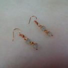 Handmade Dangled Earring with Milky Beads Bead 6mm