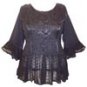 BLACK Romantic Renaissance Gothic Top - Size 18