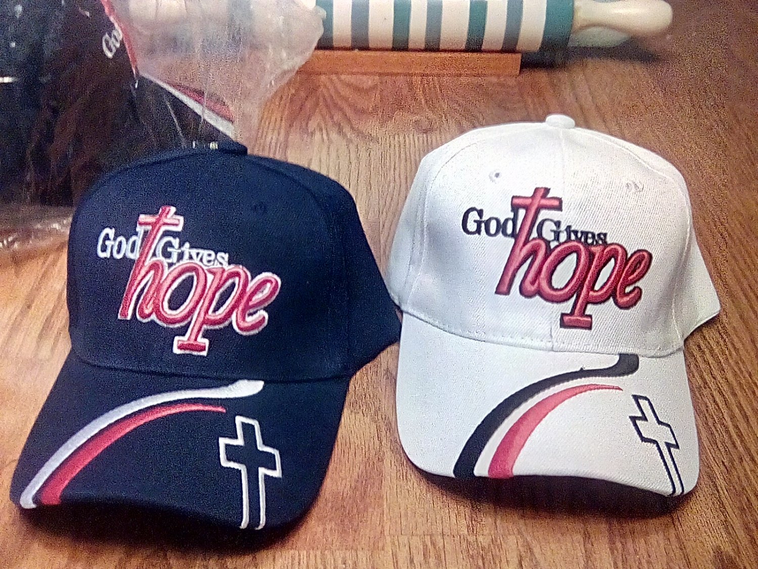 God gives hopeembroidered Christian baseball caps