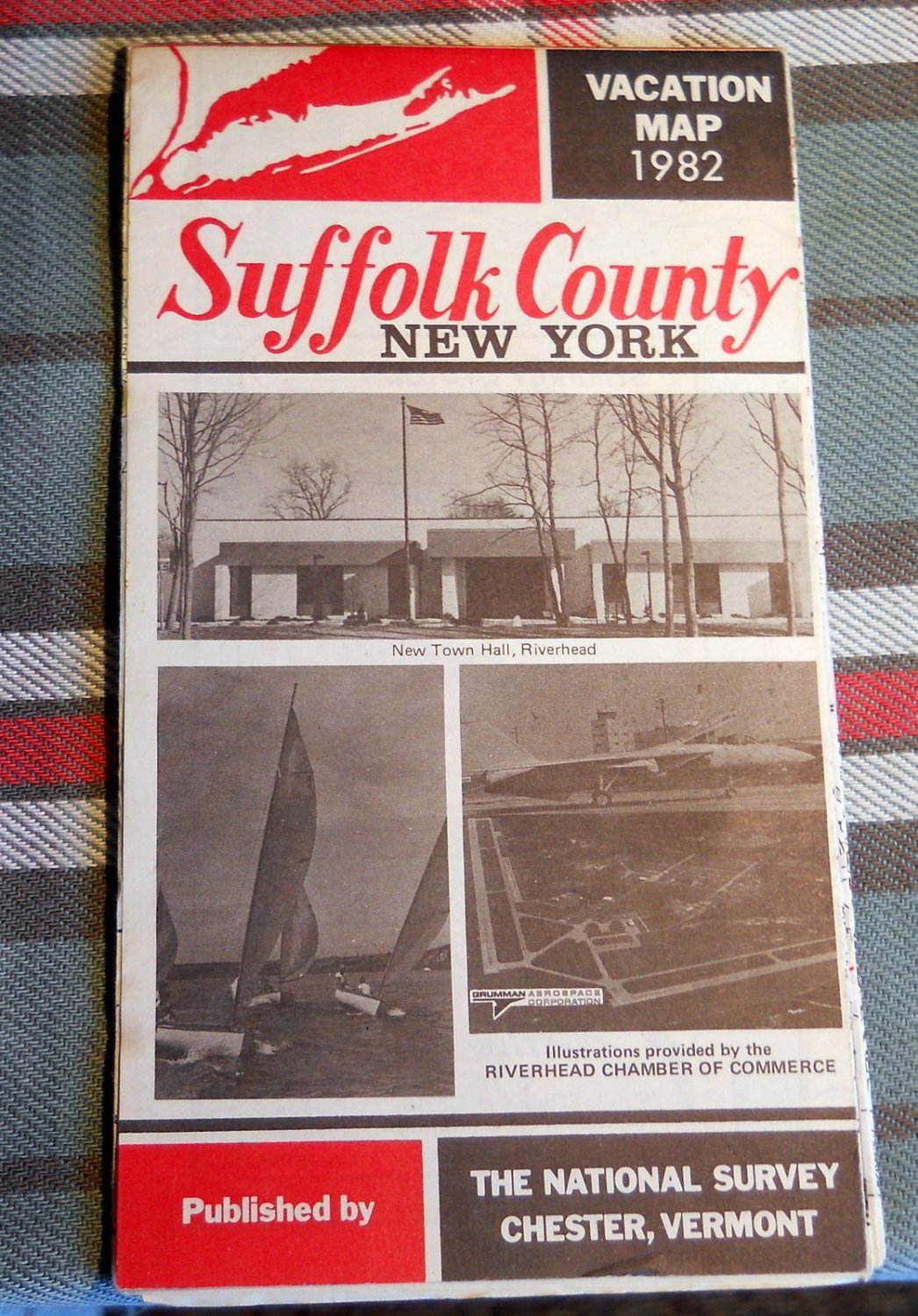 1982 SUFFOLK COUNTY Vacation Map  Business Directory & Local Ads