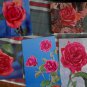 Roses in 4 views  Postcards* printed in Belgium
