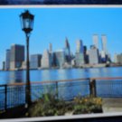 New York City Skyline WORLD TRADE CENTER as seen from Brooklyn