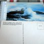 Nubble Lighthouse @ York , surf breaking Maine Postcard