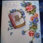 Vintage 40s JEWISH NEW YEAR* to Uncle-front panel inset with trim of flowers