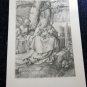 Vintage  CHRISTMAS GREETING CARD *etching of Madonna & Child by Leyden* unused