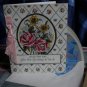 Vintage JEWISH NEW YEAR* to UNCLE-tissue lined envelope RIBBON -FLOWERS
