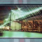 NEW YORK CITY view of Brooklyn Bridge at night POSTCARD