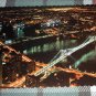 NEW YORK CITY view of Brooklyn - Brooklyn Bridge & Manhattan at night POSTCARD