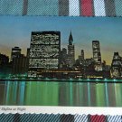 NEW YORK CITY view of city,Empire State & United Nations at night  POSTCARD