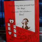 Valentine ' Vintage 40's chipmunk shopping for Valentines Card