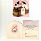 VINTAGE 10 BIRTH ANNOUNCEMENT *Our BABY is here * 3" X 3 1/2"INCHES H